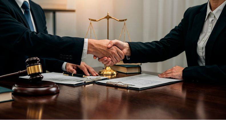 Gavel and Handshake