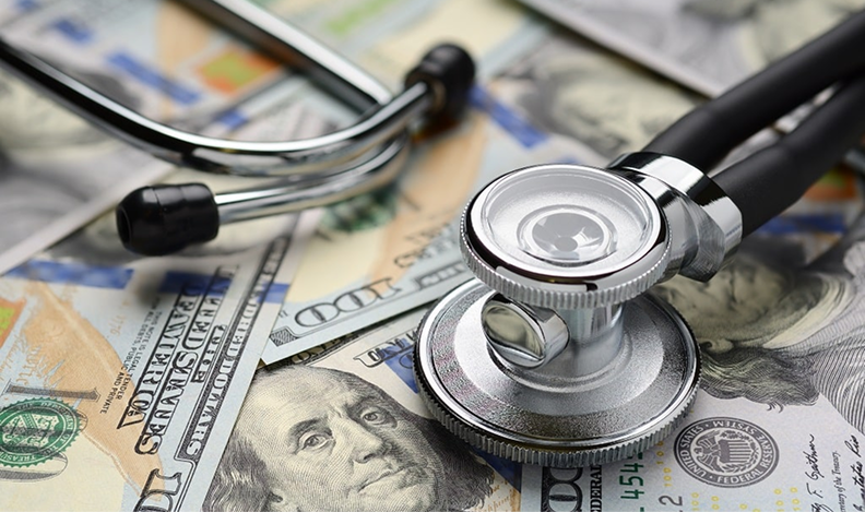 Stethoscope on Money