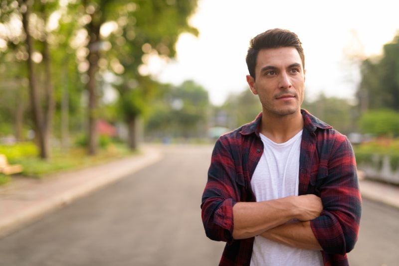 middle aged man thinking about his decisions